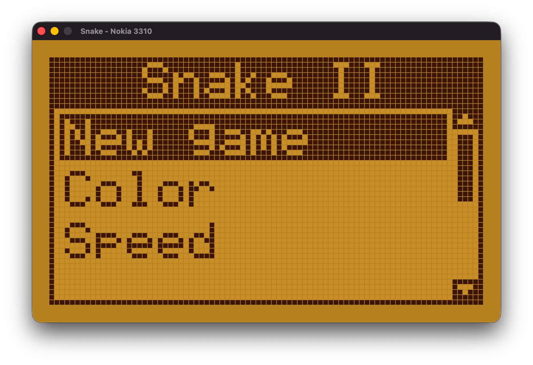 Snake — Amber palette