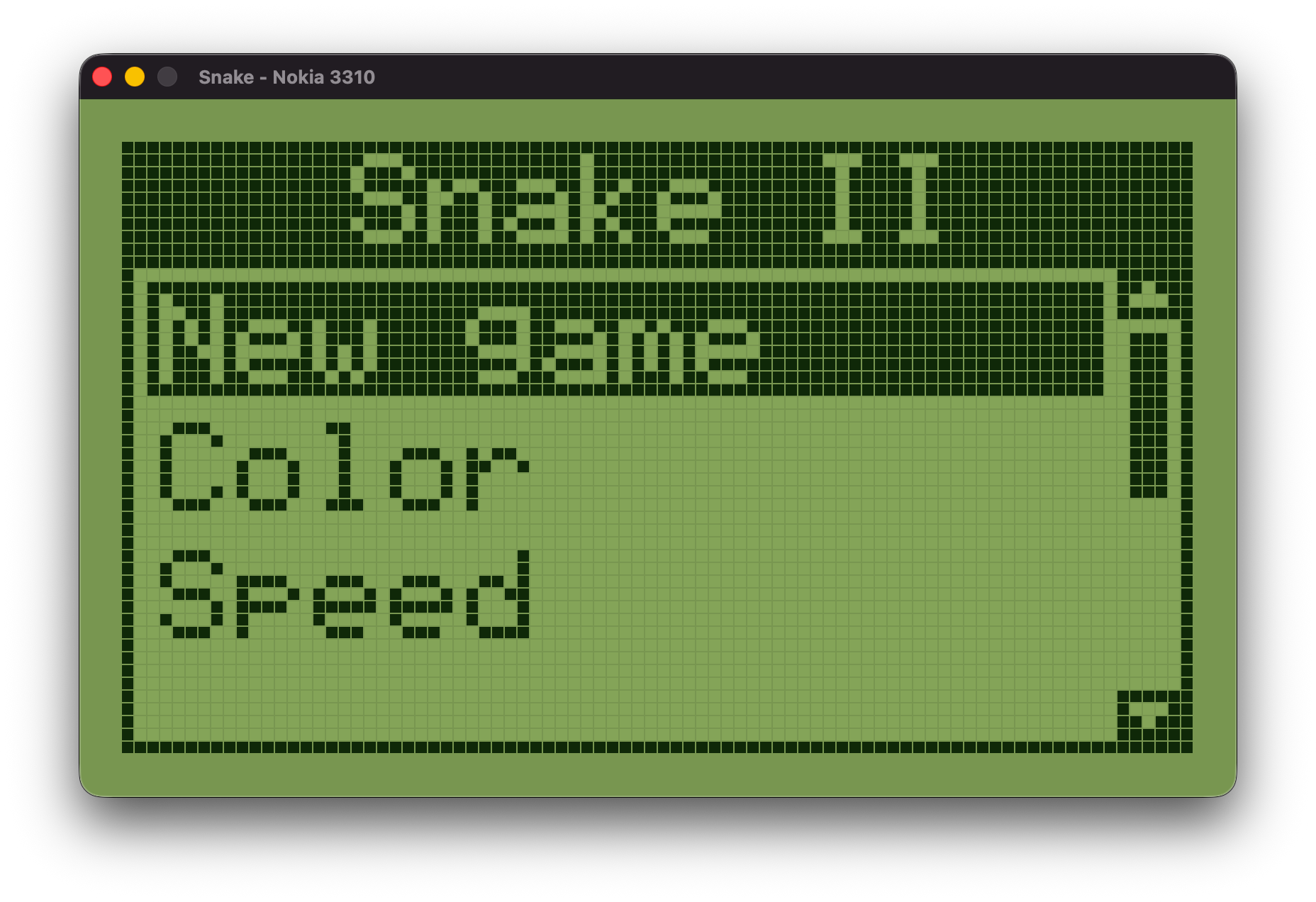 Snake — Green palette (classic)
